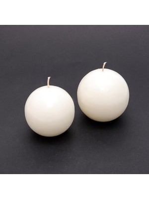 Karokstore 2'li Ekru Top Mum Seti (7-8 Cm)