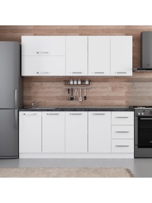 Minar 200 Cm Mutfak Dolabı Beyaz 200-B1