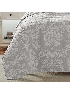 Karokstore Ashley Yorgan Seti Pamuk Ters Çevrilebilir Yatak Örtüsü Eşleşen Yastık Kılıfları, Hafif Ev Dekoru Tüm Mevsimler Için Ideal, Ikiz, Venedik Grisi