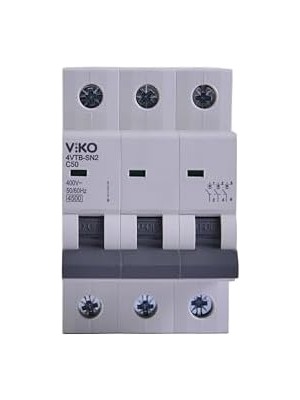 Karokstore 4VTB-3C50 Otomatik Sigorta 4,5ka C Tipi 3 Kutup 50A