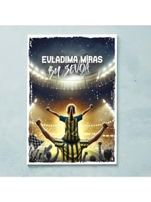 Karokstore Sarı Lacivert Taraftarlara Özel Kanvas Tablo