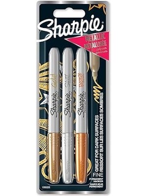 Karokstore Sharpie Metalik Markör, Karışık 3'lü Paket