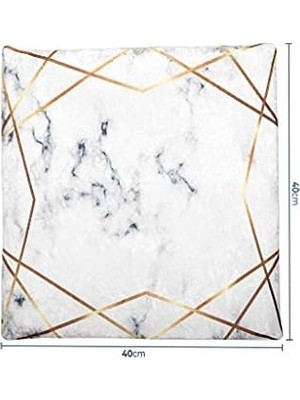 Karokstore Çeyiz Diyarı Stars 2 Li Kadife Kırlent Kılıfı Beyaz CD457008