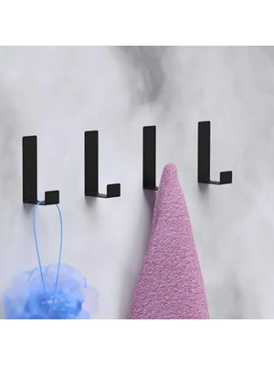 Karokstore Kapı Arkası Pratik 4 Lü Askı Mutfak Banyo Havlu Bornoz Şapka Pantolon Şemsiye Elbise Askısı Askılık