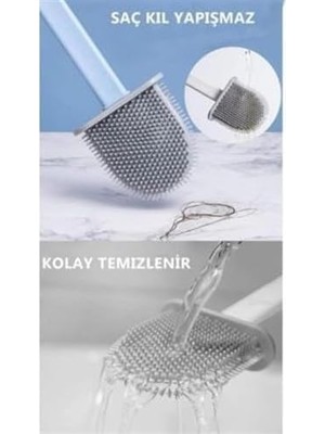 Karokstore Oval Slikon Klozet Fırçası Beyaz (NV2022)