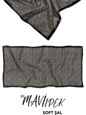 Mavi İpek Mavi Ipek Soft Pamuklu Şal Desen 2 D3