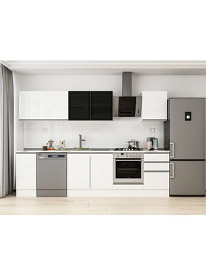 Alvinka 290X210 cm Hg_j Mdf Mutfak Dolabı Beyaz Beyaz M-E80S40S50-3