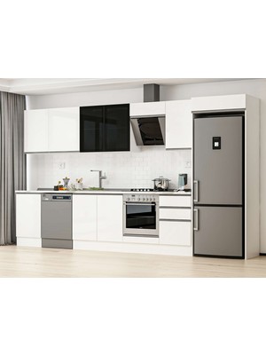 Alvinka 380X222 cm Hg_j Mdf Mutfak Dolabı Beyaz Beyaz MB-E80S50S50-3