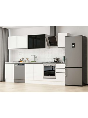 Alvinka 290X210 cm Hg_j Mdf Mutfak Dolabı Beyaz Beyaz M-E80S50S40-3