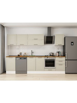 Alvinka 300X210 cm Mbr_c Mutfak Dolabı Beyaz Kumtaşı M-E80S50S50-2
