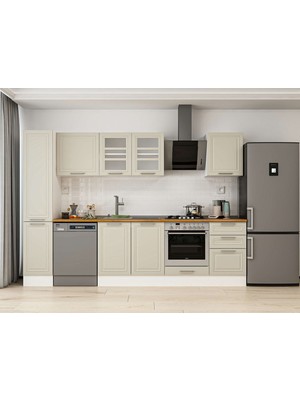 Alvinka 290X210 cm Mbr_c Mutfak Dolabı Beyaz Kumtaşı MB-E80B40S50-3