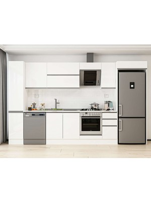 Alvinka 370X222 cm Hg_j Mdf Mutfak Dolabı Beyaz Beyaz MBB-E90B40S40-2