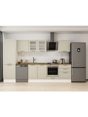 Alvinka 320X210 cm Mbr_c Mutfak Dolabı Beyaz Kumtaşı MB-E80B60S60-3