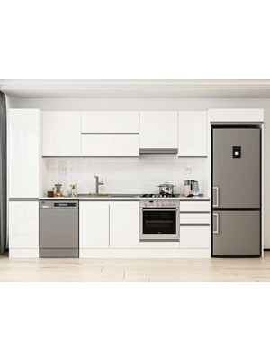 Alvinka 370X222 cm Hg_j Mdf Mutfak Dolabı Beyaz Beyaz MBB-E80B45S45-1