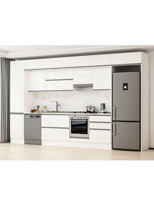 Alvinka 390X240 cm Hg_j Mdf Mutfak Dolabı Beyaz Beyaz MBB-E80B50S60-1