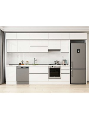 Alvinka 380X240 cm Hg_j Mdf Mutfak Dolabı Beyaz Beyaz MB-E90S50S40-1