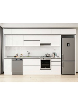 Alvinka 380X240 cm Hg_j Mdf Mutfak Dolabı Beyaz Beyaz MB-E90S40S50-1