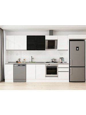 Alvinka 370X222 cm Hg_j Mdf Mutfak Dolabı Beyaz Beyaz MB-E80S40S50-3