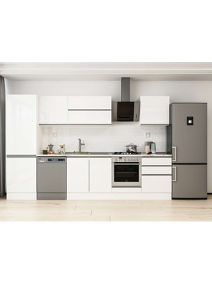 Alvinka 320X210 cm Hg_j Mdf Mutfak Dolabı Beyaz Beyaz MB-E80B60S60-2