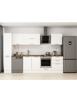 Alvinka 300X210 cm Mbr_c Mdf Mutfak Dolabı Beyaz Beyaz MB-E80B40S60-2