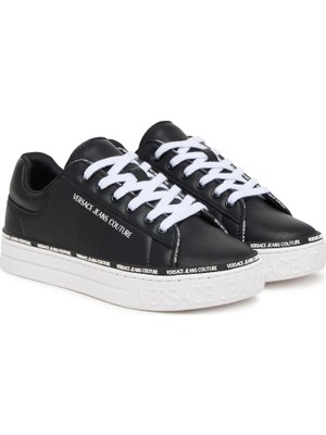 Versace Kadın Fondo Court 88 Dis. 23 Yazı Logolu Şeritli Sneaker - Siyah