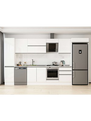 Alvinka 385X222 cm Hg_j Mdf Mutfak Dolabı Beyaz Beyaz MBB-E80B45S60-2