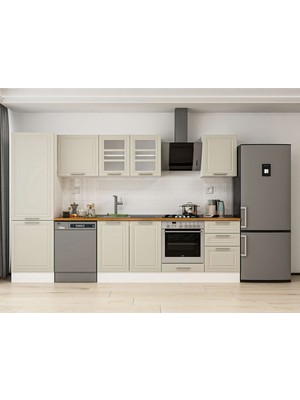 Alvinka 310X210 cm Mbr_c Mutfak Dolabı Beyaz Kumtaşı MB-E80B60S50-3
