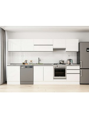 Alvinka 320X210 cm Hg_j Mdf Mutfak Dolabı Beyaz Beyaz M-E80S60S60-1