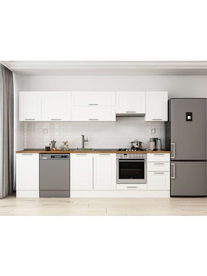 Alvinka 290X210 cm Mbr_c Mdf Mutfak Dolabı Beyaz Beyaz M-E80S45S45-1