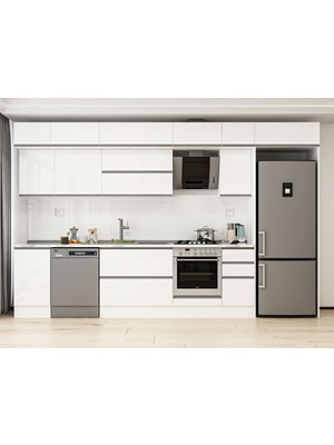 Alvinka 365X240 cm Hg_j Mutfak Dolabı Beyaz Beyaz MB-E80S45S40-2