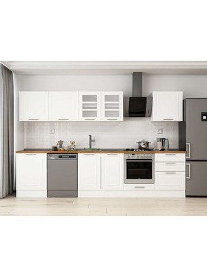 Alvinka 320X210 cm Mbr_c Mdf Mutfak Dolabı Beyaz Beyaz M-E80S60S60-3