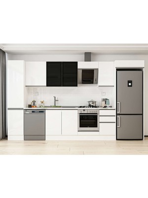 Alvinka 380X222 cm Hg_j Mdf Mutfak Dolabı Beyaz Beyaz MBB-E90B45S45-3