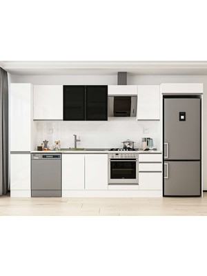 Alvinka 365X222 cm Hg_j Mdf Mutfak Dolabı Beyaz Beyaz MBB-E80B40S45-3