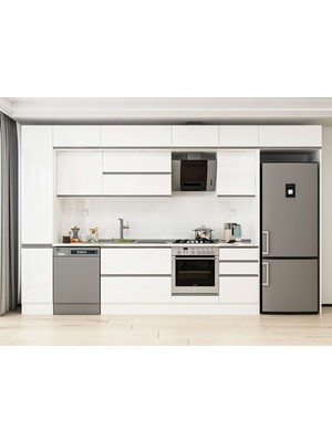 Alvinka 380X240 cm Hg_j Mdf Mutfak Dolabı Beyaz Beyaz MBB-E90B40S50-2