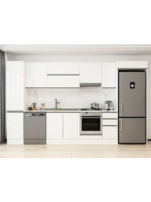 Alvinka 375X222 cm Hg_j Mdf Mutfak Dolabı Beyaz Beyaz MBB-E90B45S40-1