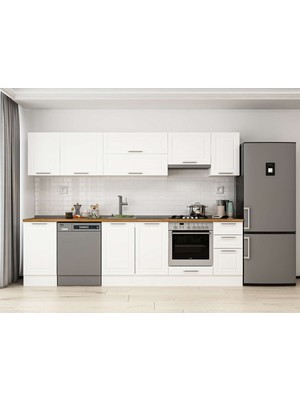 Alvinka 285X210 cm Mbr_c Mdf Mutfak Dolabı Beyaz Beyaz M-E80S45S40-1