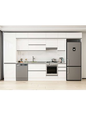 Alvinka 380X240 cm Hg_j Mdf Mutfak Dolabı Beyaz Beyaz MBB-E80B60S40-1