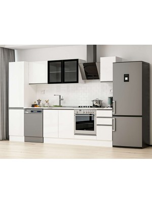 Alvinka 290X210 cm Hg_j Mdf Mutfak Dolabı Beyaz Beyaz MB-E80B50S40-3