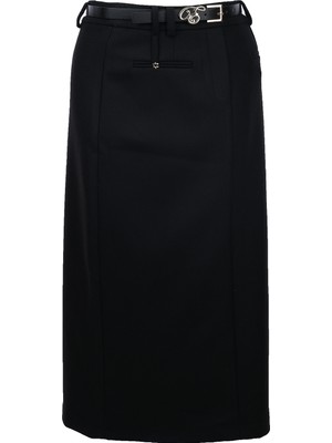 Ekol Kadın Midi Boy Minimalist Kalem Etek - Günlük Şıklık