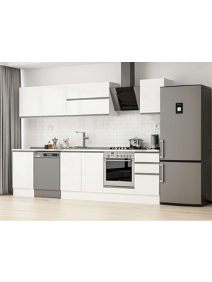 Alvinka 305X210 cm Hg_j Mutfak Dolabı Beyaz Beyaz M-E90S50S45-2