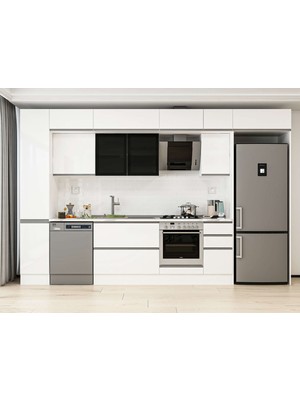 Alvinka 370X240 cm Hg_j Mdf Mutfak Dolabı Beyaz Beyaz MBB-E90B40S40-3