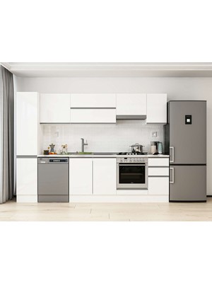 Alvinka 290X210 cm Hg_j Mdf Mutfak Dolabı Beyaz Beyaz MB-E90B40S40-1