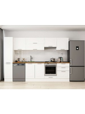 Alvinka 310X210 cm Mbr_c Mdf Mutfak Dolabı Beyaz Beyaz MB-E90B40S60-1