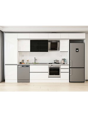 Alvinka 390X240 cm Hg_j Mdf Mutfak Dolabı Beyaz Beyaz MBB-E90B60S40-3