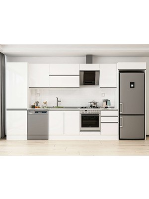 Alvinka 390X222 cm Hg_j Mdf Mutfak Dolabı Beyaz Beyaz MBB-E80B60S50-2