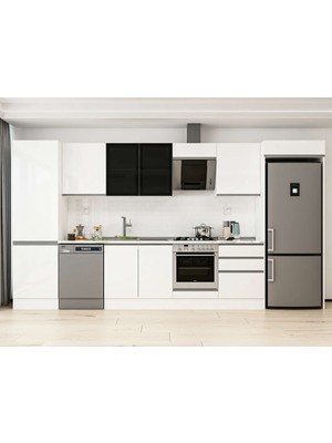 Alvinka 400X222 cm Hg_j Mdf Mutfak Dolabı Beyaz Beyaz MBB-E80B60S60-3