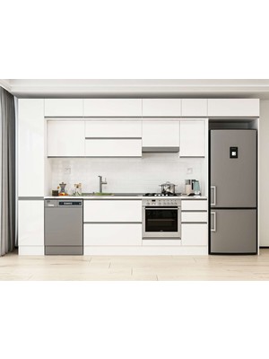 Alvinka 370X240 cm Hg_j Mdf Mutfak Dolabı Beyaz Beyaz MBB-E90B40S40-1