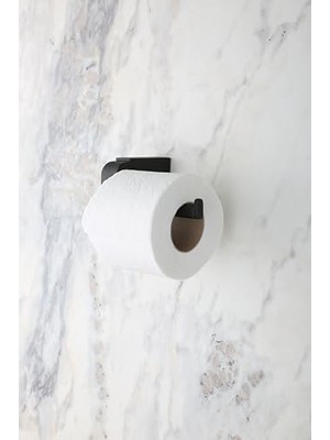 Karokstore Banyo F1 Model Paslanmaz Siyah Tuvalet Kağıdı Askısı, Tuvalet Kağıdı Tutacağı, Tuvalet Kağıtlığı 5 Yıl Garantili