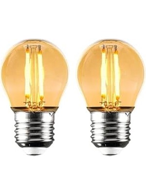 Karokstore Neo Rustik LED Ampul, x Tasarımlı, Dekoratif Aydınlatma, Enerji Tasarruflu (2, G45-4 Watt)