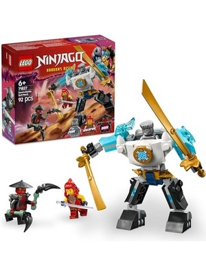 Karokstore Zane’in Savaş Zırhı Mech’i 71827-6 Yaş ve Üzeri Çocuklar Için 3 Minifigürlü Yaratıcı Oyuncak Yapım Seti, Doğum Günü Hediyesi (92 Parça)